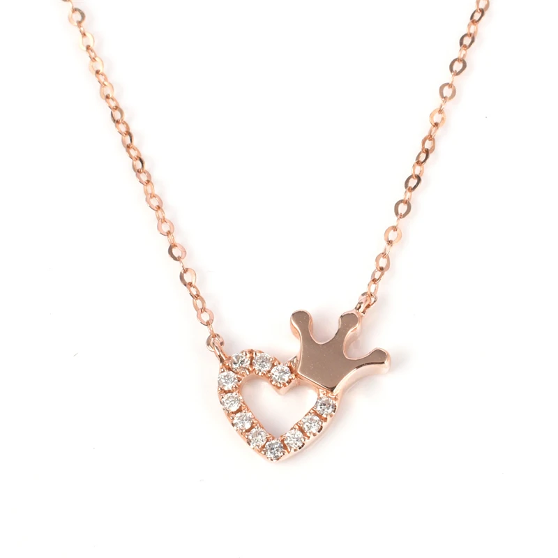 

Direct Manufacturer Good Quality Round Fine Cut 18K Solid Gold Pendant Necklace