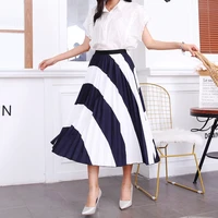 

KEYIDI Casual Fashion Colorful Elastic Pleated Print Cartoon A Line Women Midi Skirt