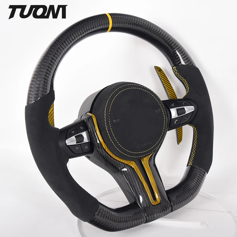 

For Bmw M5 M6 F10 F18 F11 F12 Racing Wheel Convertible Custom Alcantar Led Carbon Fiber Steering Wheel