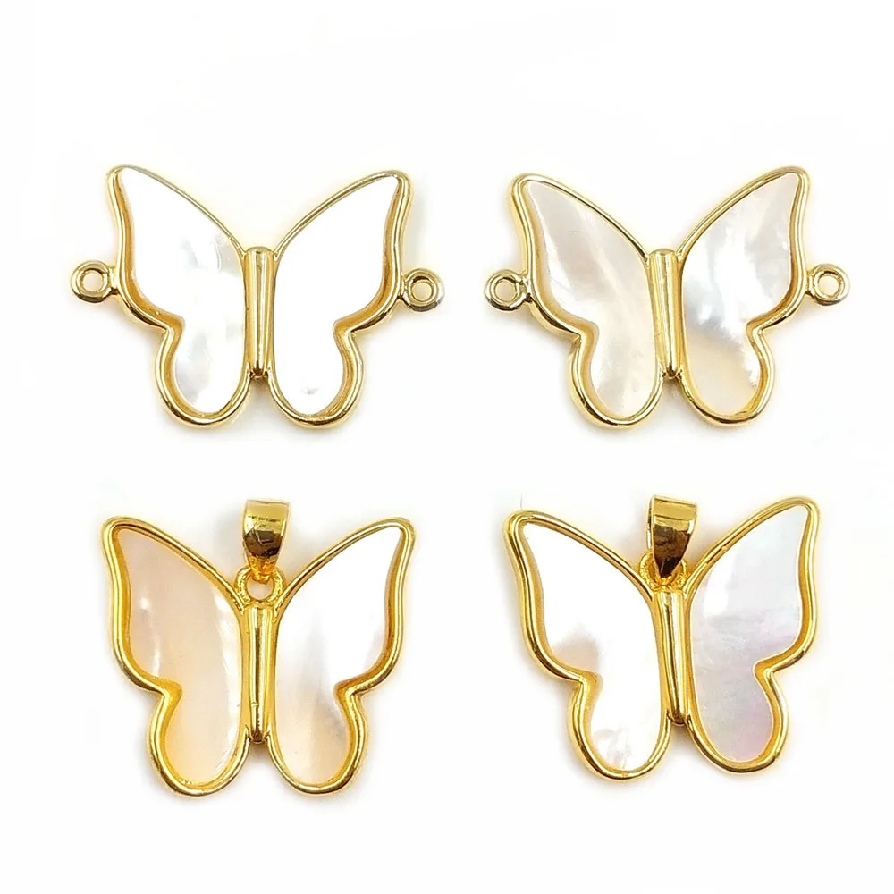 

Wholesale Natural Insect Butterfly Shape Charms Pink Black White Animal pendant Jewelry necklaces Pearl Shell gemstone buyers, Multi natural pendant