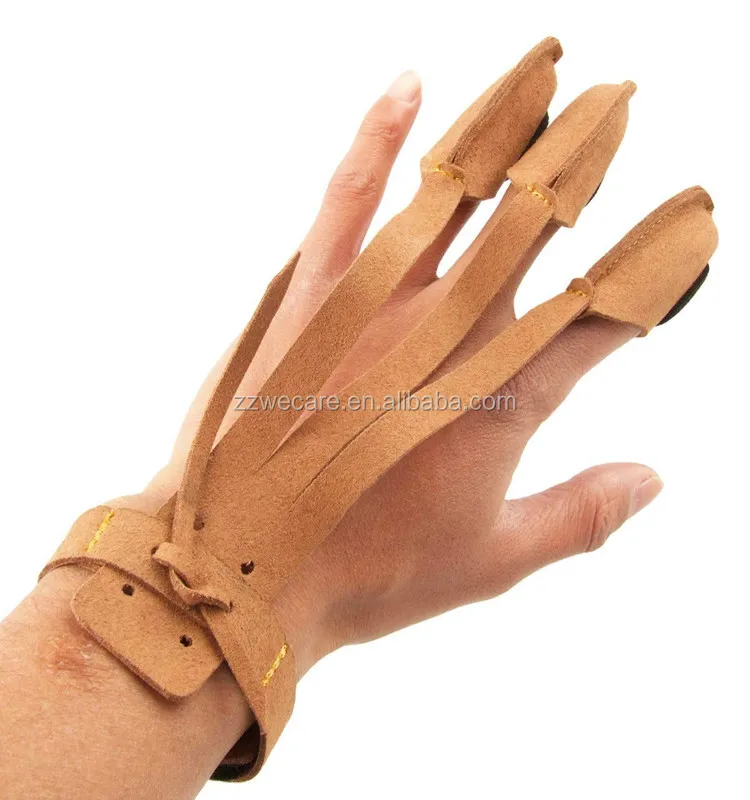 3 Fingers Cover Cushion Pad Finger Protective Adjustable Archery Gloves