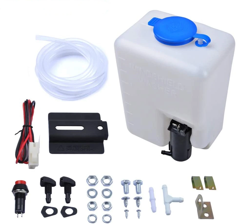 

QWT002 Auto Car Wiper Washer Tank Universal Windscreen Washer System With Pump 12v Windshield Wiper Washer Bottle