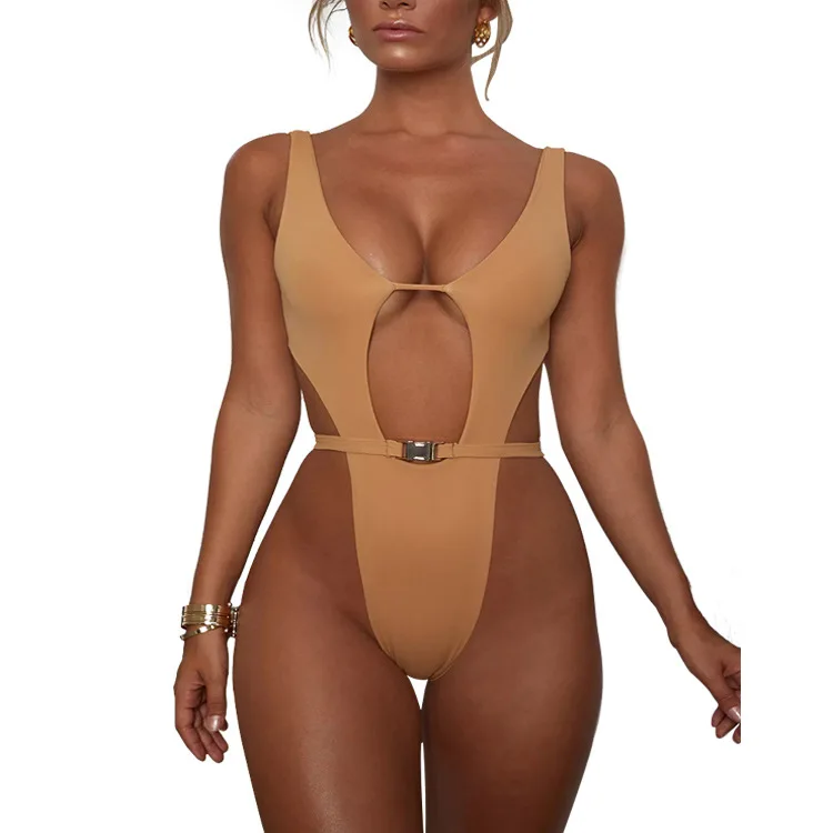 

Hot Buckles Bikini Swimwear Push up Swimsuit High Cut Bandage Bathing Suit Two Pieces Women Brazilian Bikini Set, Picture