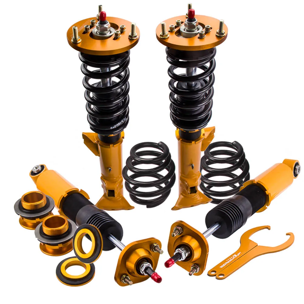 

Adjustable Camber Height Coilover Damping Racing Coilover For BMW E36 318 325 M3 3 Series Coilovers Shock Absorber 24 Ways Gold