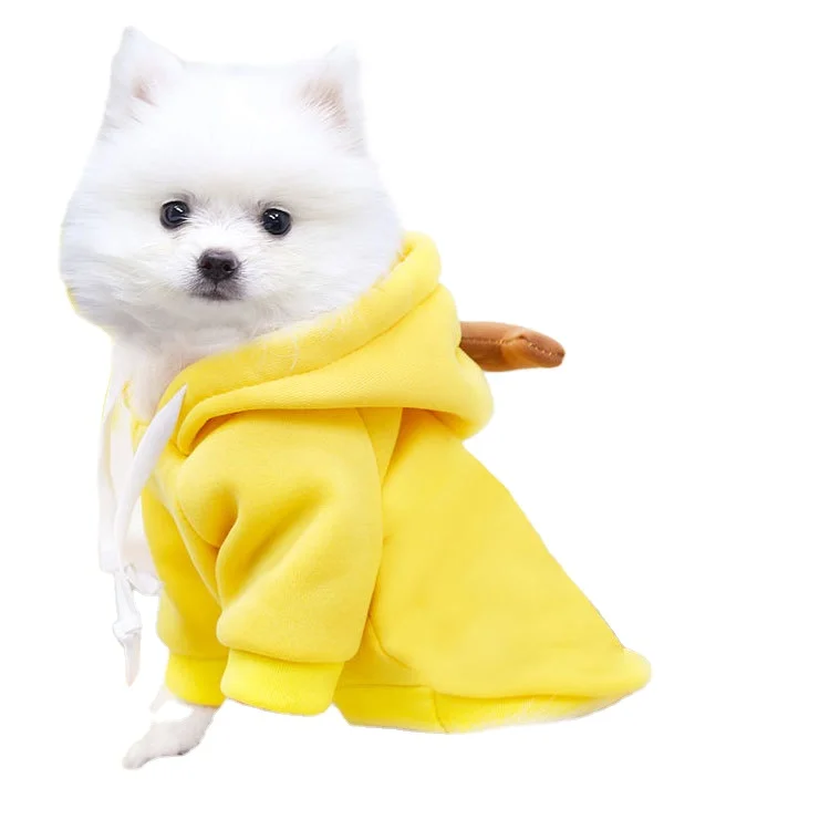 

Popular fashion cute pet clothes with hat keep warm clothes for dog, Red