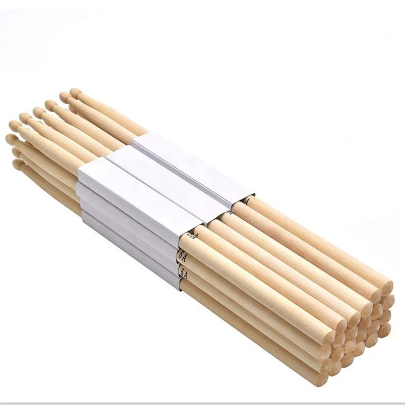 

Hot Wholesale High Quality Customize Maple 5A 7A 5B 2B Durmsticks Wooden Drum sticks, Natural ,can be custom all color