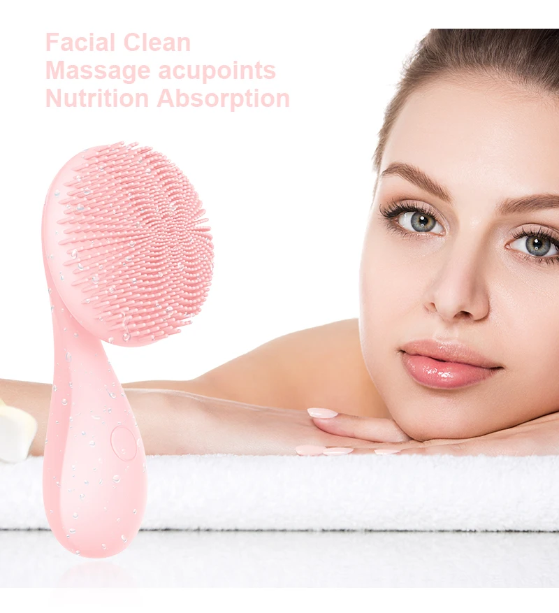 

Rotating Magnetic Deep Cleaning Face Remove Make-up Residue Facial Cleansing Brush