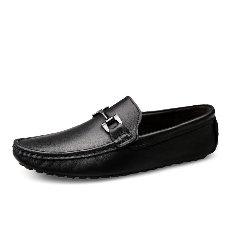 

2020 new style cheap fashion fancy footwear italian men black Genuine leather loafer shoes, Black, white, brown