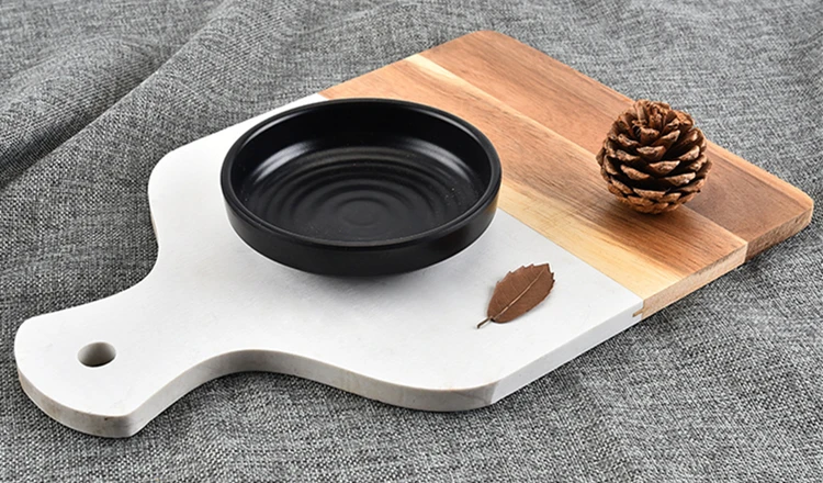 Acacia Wood and Marble Cutting Board