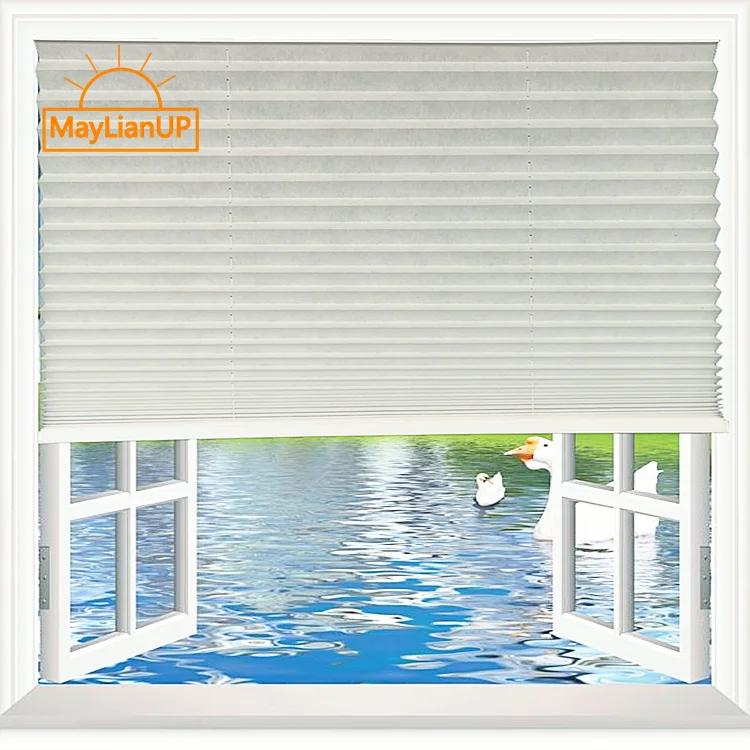 

MayLianUP RTS Customized Hot Selling Factory Price Best Quality Polyester Fiber Pleated Cellular Spring Blind Shade Curtain