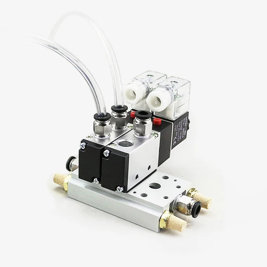 Airtac Type 200M 4V110 4V120 4V210 2 Position 5 Way Aluminum Alloy 4V Series Pneumatic Solenoid Valve Base Manifolds With Valve