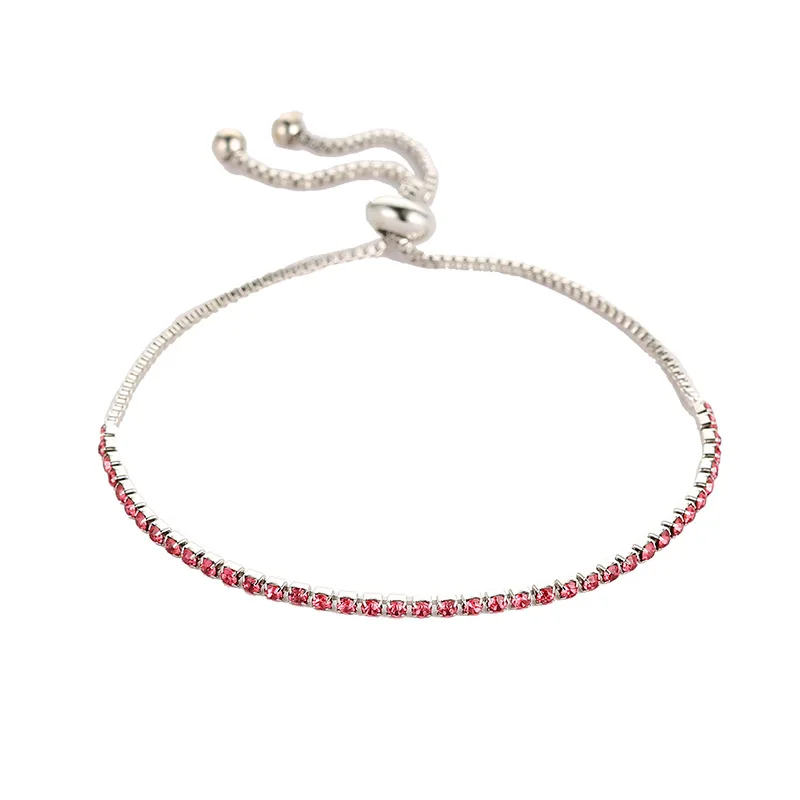 

Wholesale Trending tennis Products Fashion Crystal Charm adjustable Bracelet For girl
