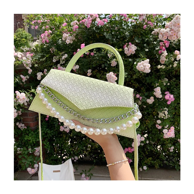 

Ladies Shoulder Messenger Purses Pearl Handle Gradient Women Hand Bags Luxury Chains Purses and Handbags