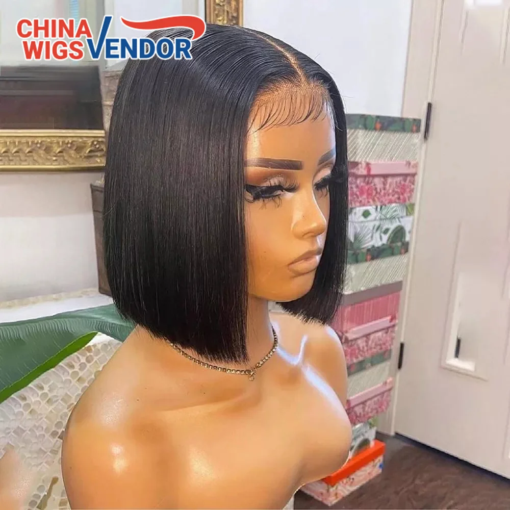 

Free Shipping Short Bob Swiss Lace Human Hair Wig,8-18inch Mink Brazilian Hair Wig,4x4 Closure Short Bob Wigs For Black Women