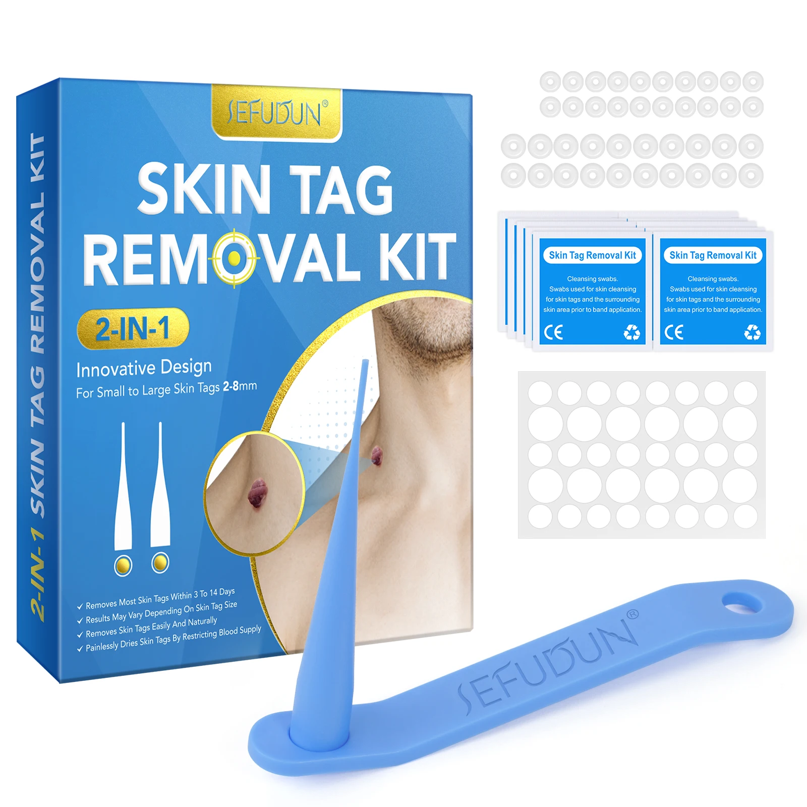 

SEFUDUN Skin Tag Remover Wart Dot Dark Spot Mole Removal Auto Skin Tag Remove Kit