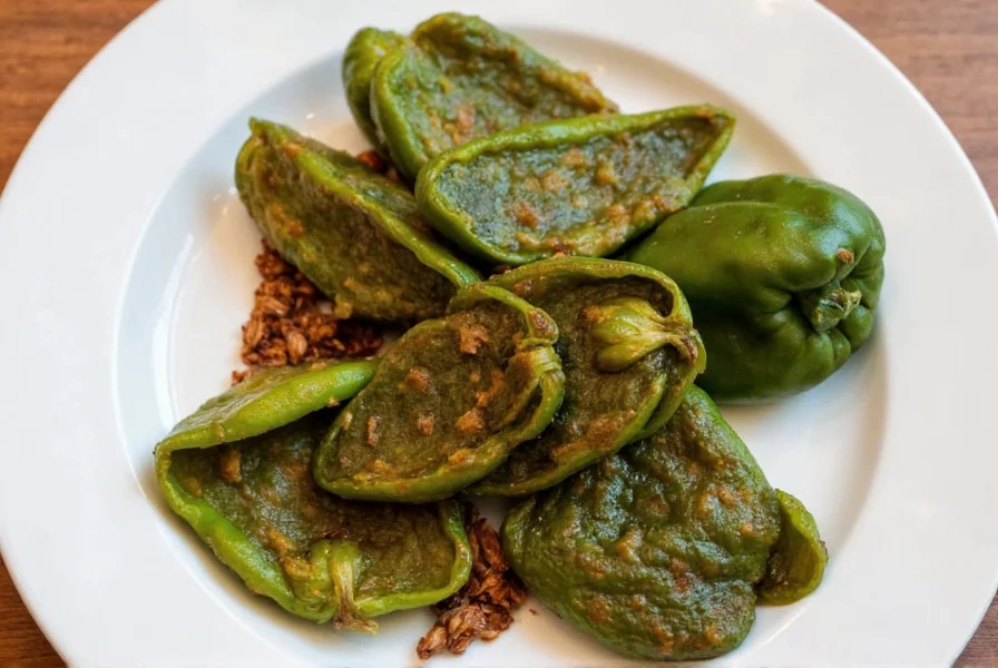 Toasting pasilla peppers