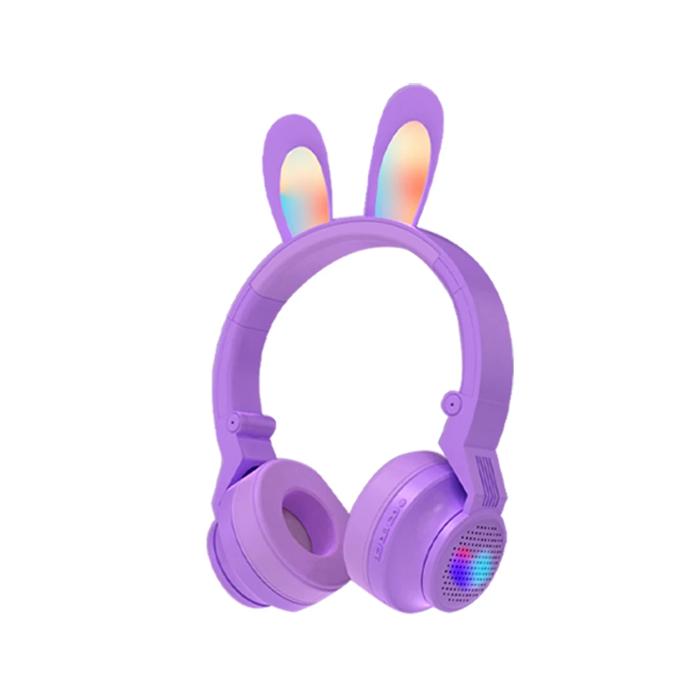 

JST-29 Kid Headsets Over The Ear Pink Wireless Children Headphones Cat Headsets Kitty With Ears