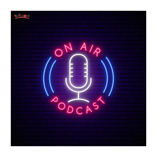 Winbo Manufacture Custom Neon Sign Birthday Party Decor New Design Business Logo Wall Decor Neon Sign Podcast