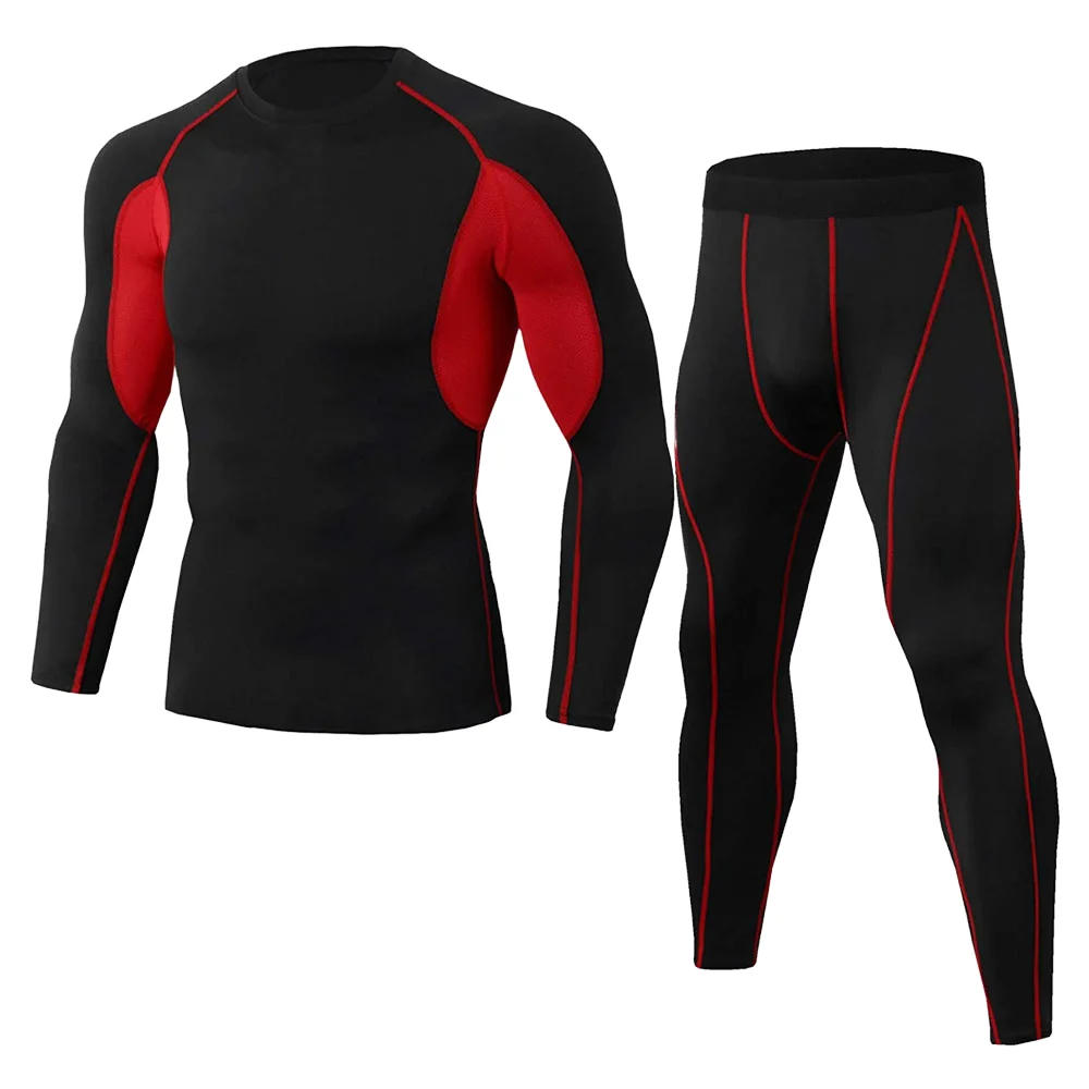 Tight-Fitting拼色Long Sleeve Pants Yoga Set