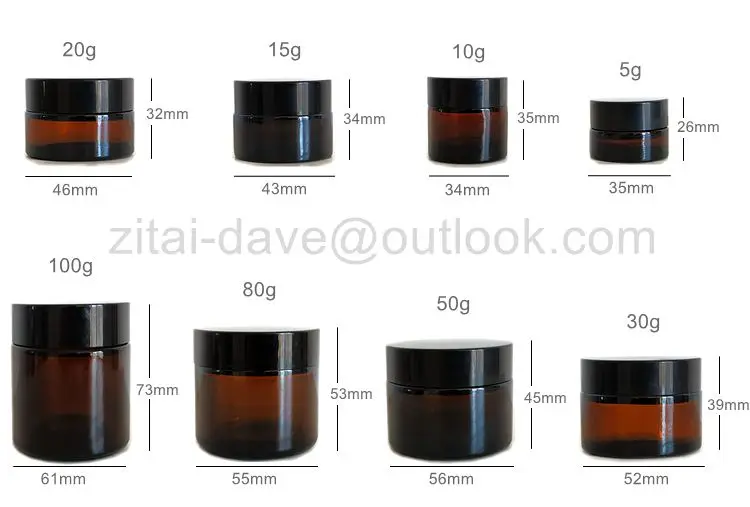 50ml Cosmetic Glass Jar with plastic screw cap Clear Glass Container