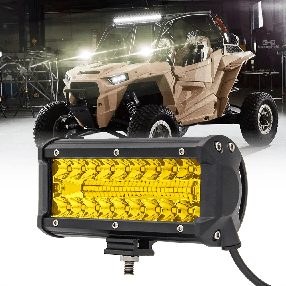 Auto Parts High Output Led Work Light 138W Mixed Light 7 Inch LED Work Light Bar