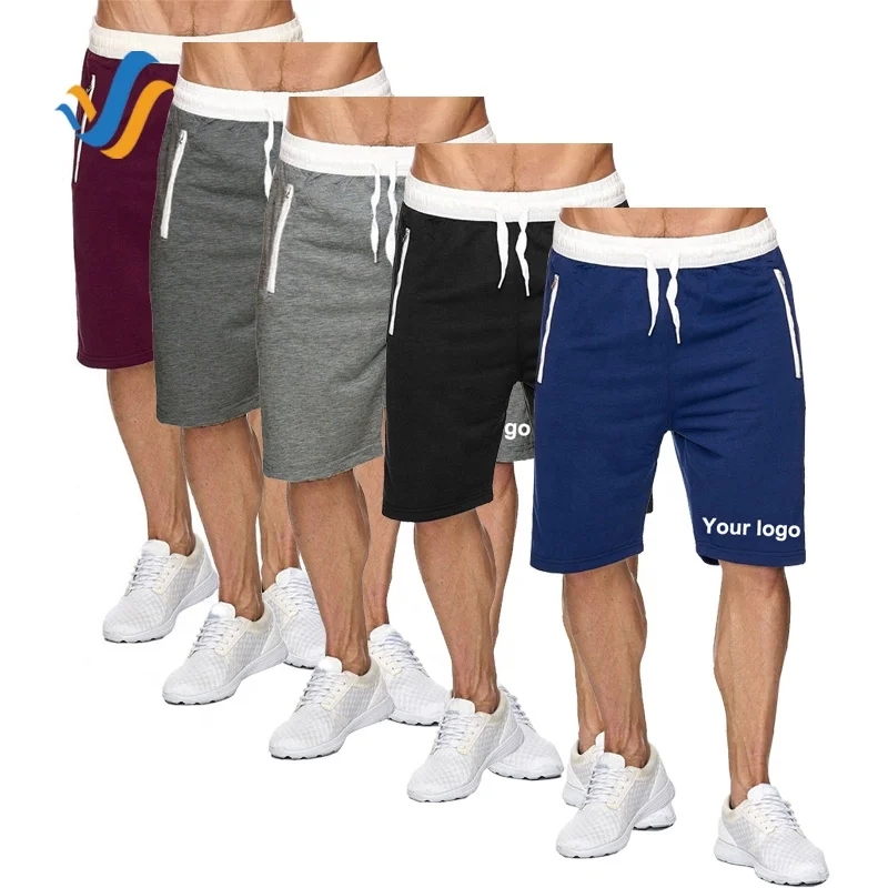 

Custom Men's Loose Fit Shorts Casual Golf Pants Cotton Material Elastic Band Gym Shorts For Men, As picture show