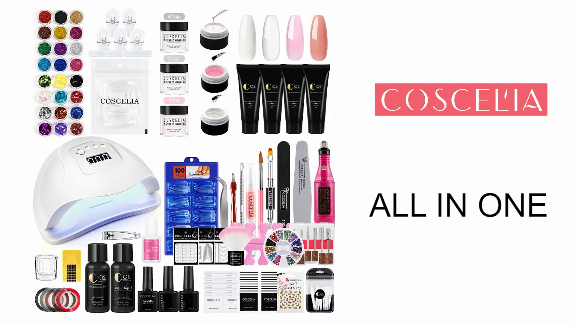 Coscelia High Quality Gel Nail Polish Starter Kit With Led Uv Gel