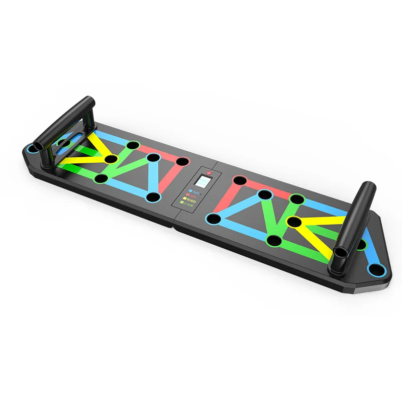 

Push-up stand male fitness equipment home chest muscle training exercise and stand portable folding push-up board, Black