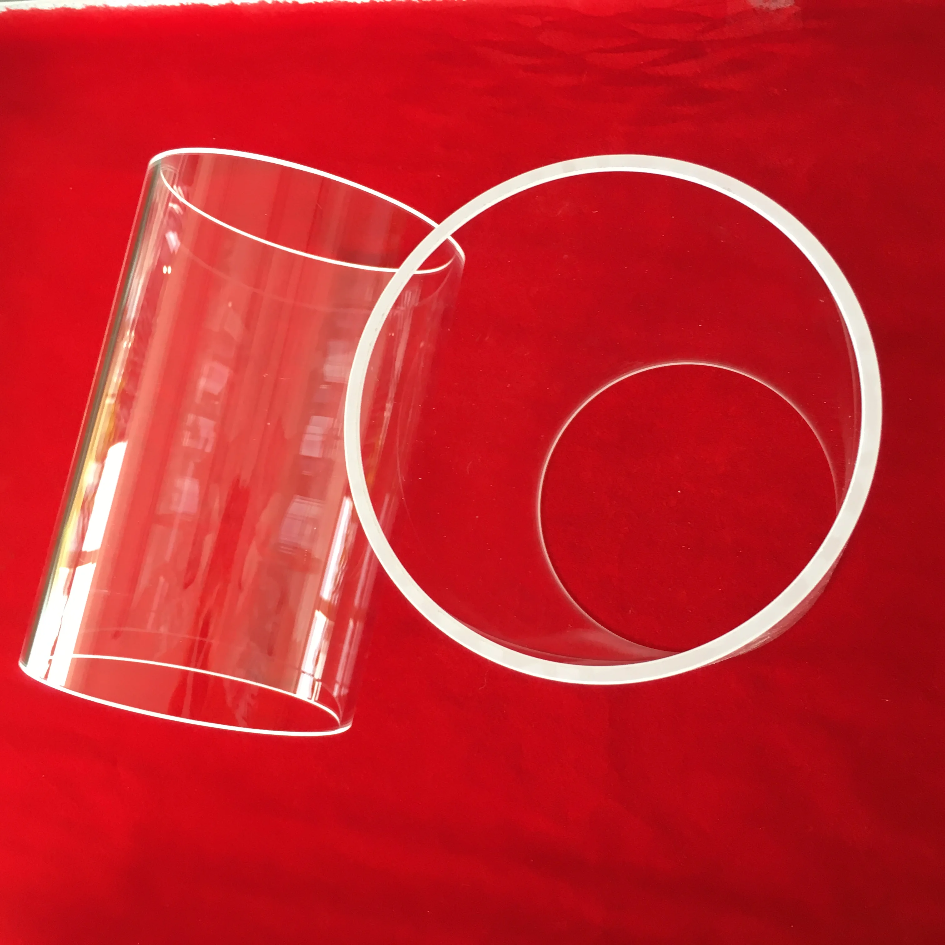
High quality large diameter clear quartz glass tube 