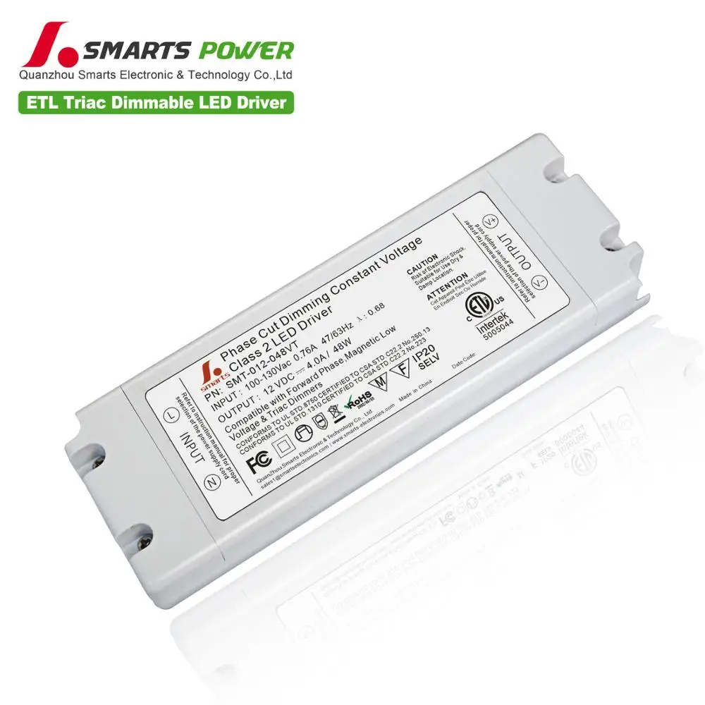 ETL FCC triac and elv dimmable led driver for led bulb