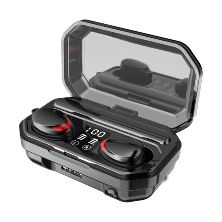 

m15 tws ipx7 waterproof wireless earphone 5.1 headphones sport gaming headset BT v5.1 earbuds with power bank