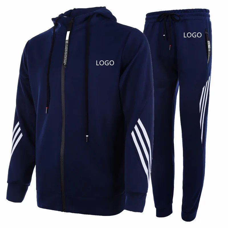 

Training Wear 2021 new design men sportswear tracksuit running wear training & jogging wear Men Tracksuit Set, As picture
