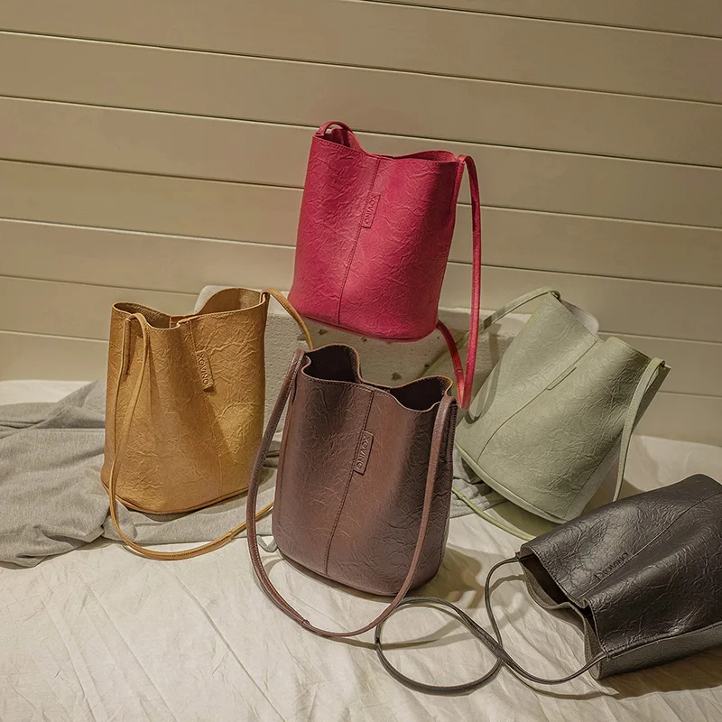 

2021New Fashion Design Luxury Ladies Handbags Ladies Hand Bag Crossbody Bag Pu Leather Bucket Bag For Women, Customizable