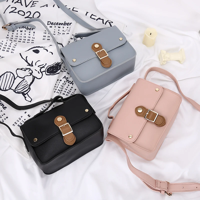 

Stock Korea Style Trending Fashion Women PU Shoulder Sling Crossbody OL Money Purses Bag Mobile Phone Storage Bag, As model