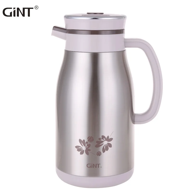

GiNT 1.6L Portable Insulated Vacuum Flask Tea Drinks Coffee Water Stainless Steel Coffee Pot for Restaurant, Customized colors acceptable
