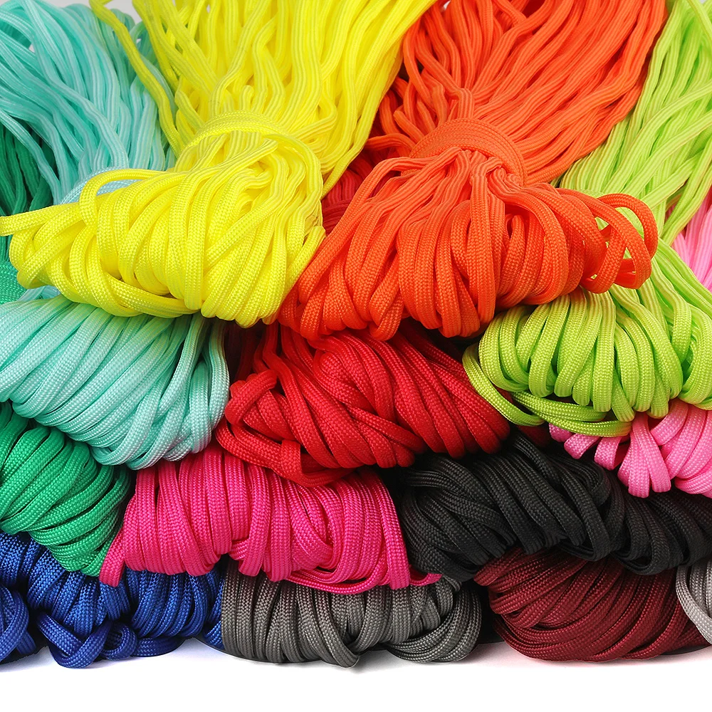 
4mm hank packing 7 inner cores paracord 550lbs Parachute Cord for Survival Bracelet 100meters 