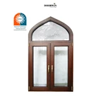 Janela da igreja de madeira de CARVALHO madeira imagem janela com vidro esculpido