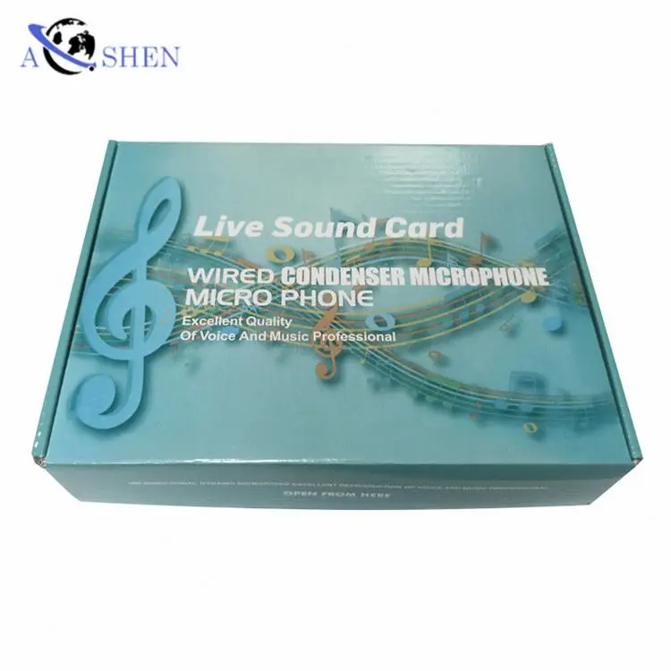 

Wholesale price OEM Professional recording Microphone USB Sound Card Stream Singing Recording for livestream Broadcast