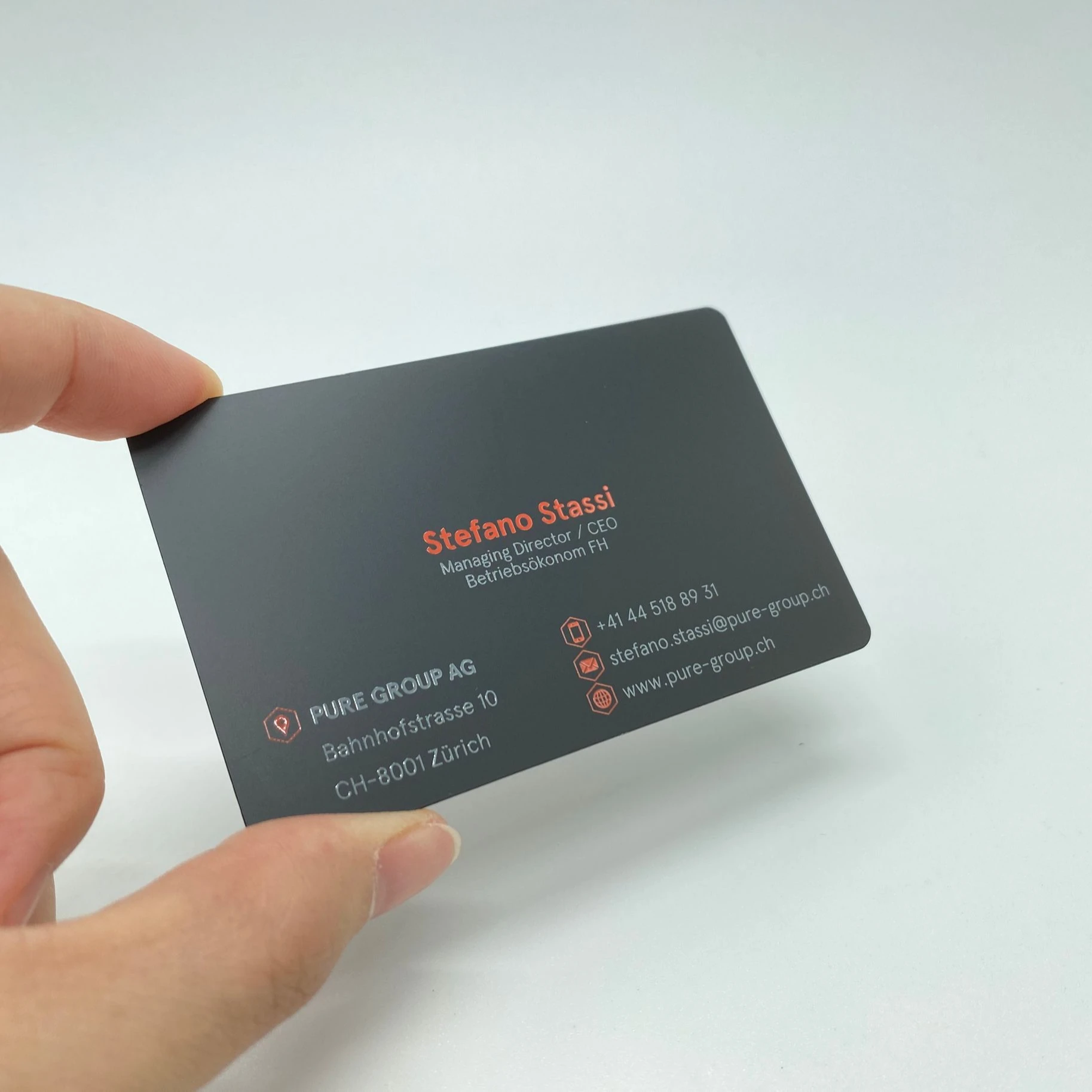 

DU matte black metal cards with colorful printing, Cmyk color or pantone color