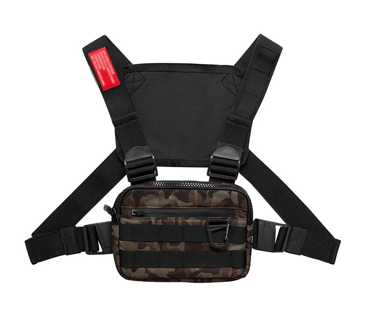 

Multi-function Black Adjustable Tactical Custom Vest Chest Rig Bags