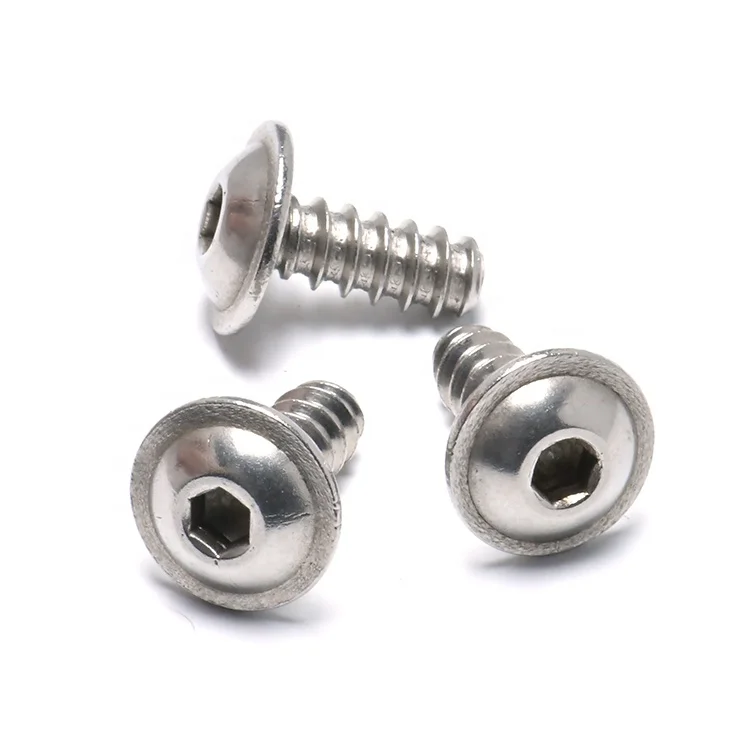 

Hot Sale Wuxi Hanjie 18-8 Steel Stainless Steel 304 M6 M8 Hex Socket Button Wafer Head Self Tapping Screws