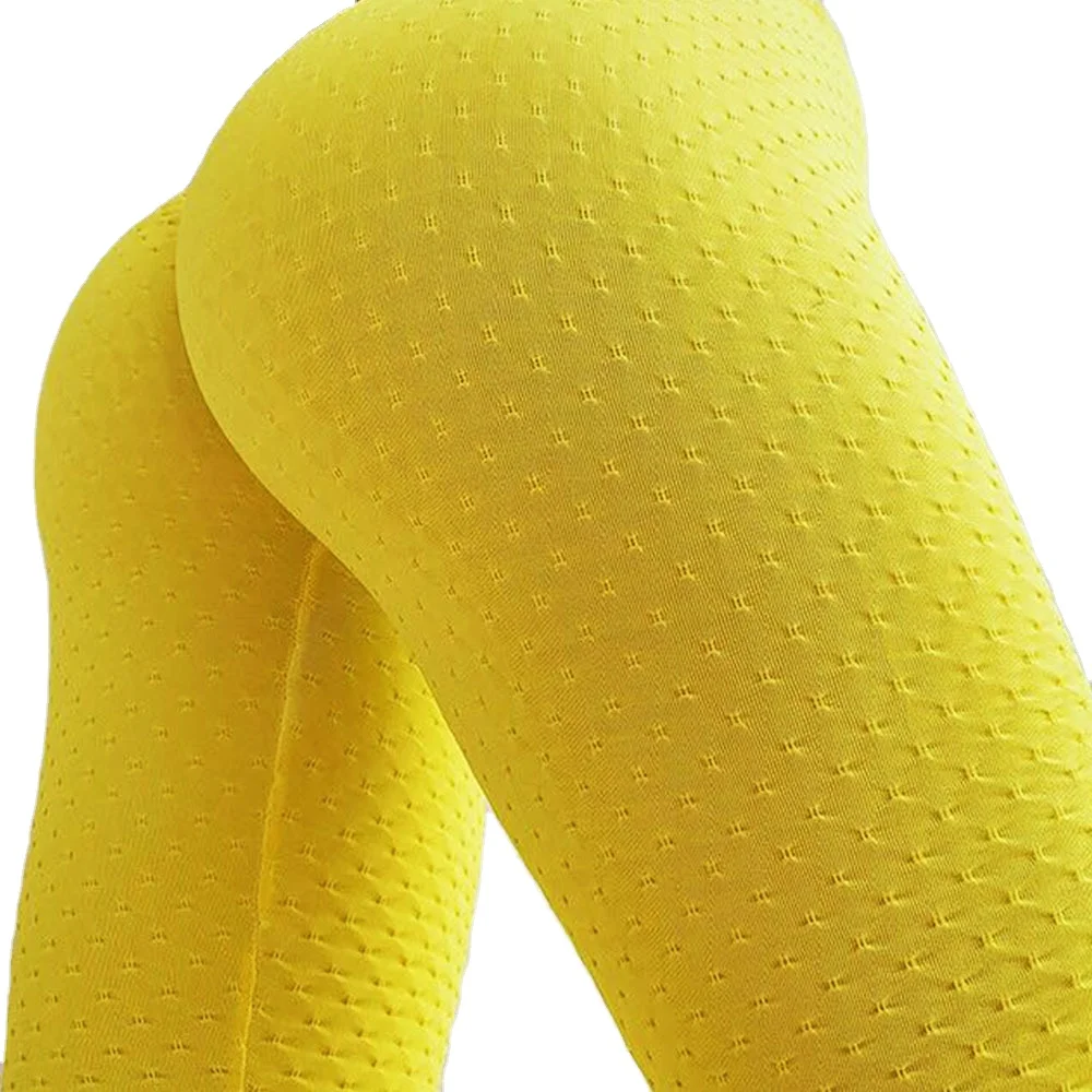 

The latest color fitness pants women hip bumping color slimming yoga running gym spandex pants