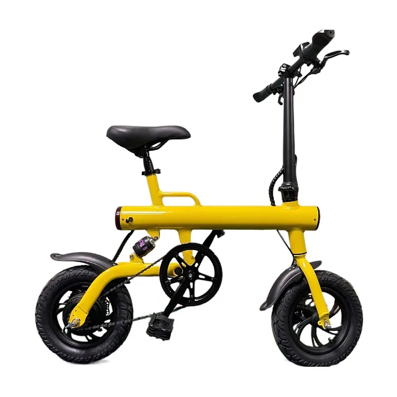 

350W motor aluminum alloy folding riser high carbon steel 12 inch mini folding electric bicycle small folding