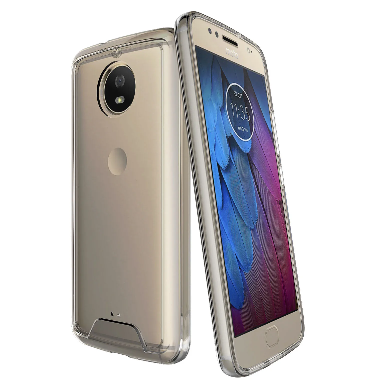 

2020 Phone cases for Moto G5S Newest Enhanced Shockproof Transparent Tpu+PC Phone Case Cover For Motorola G5S, Clear