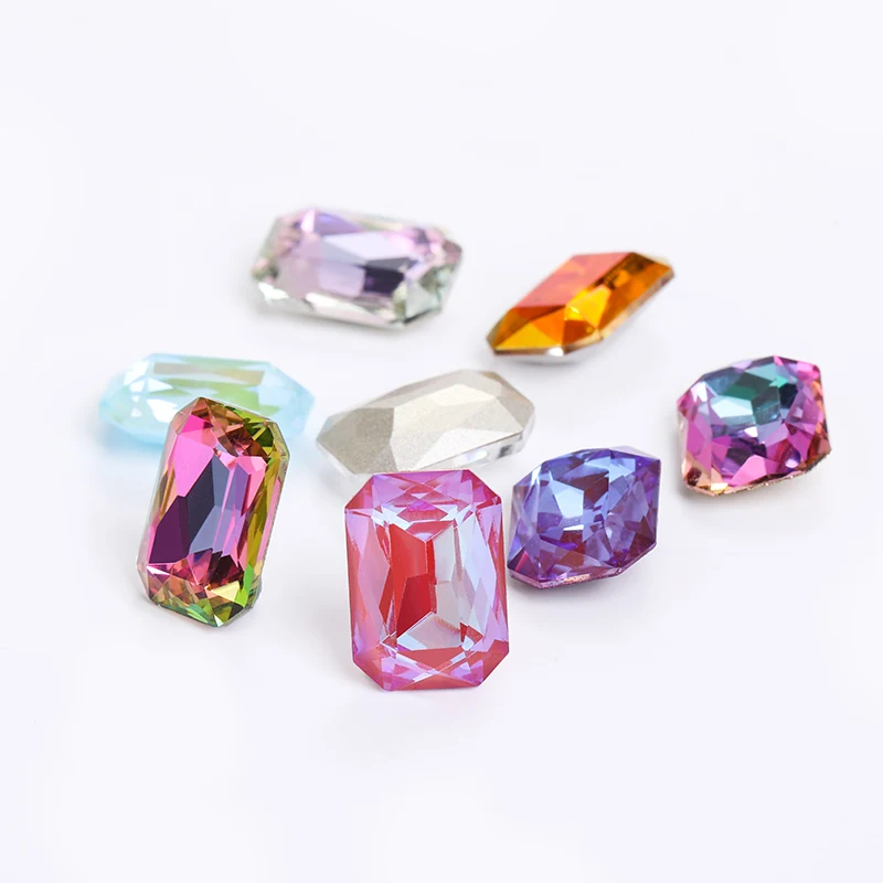 

Xichuan octagon strass shape 3D point back K9 glass crystal stones rhinestone for clothes DIY decoration jewelry making