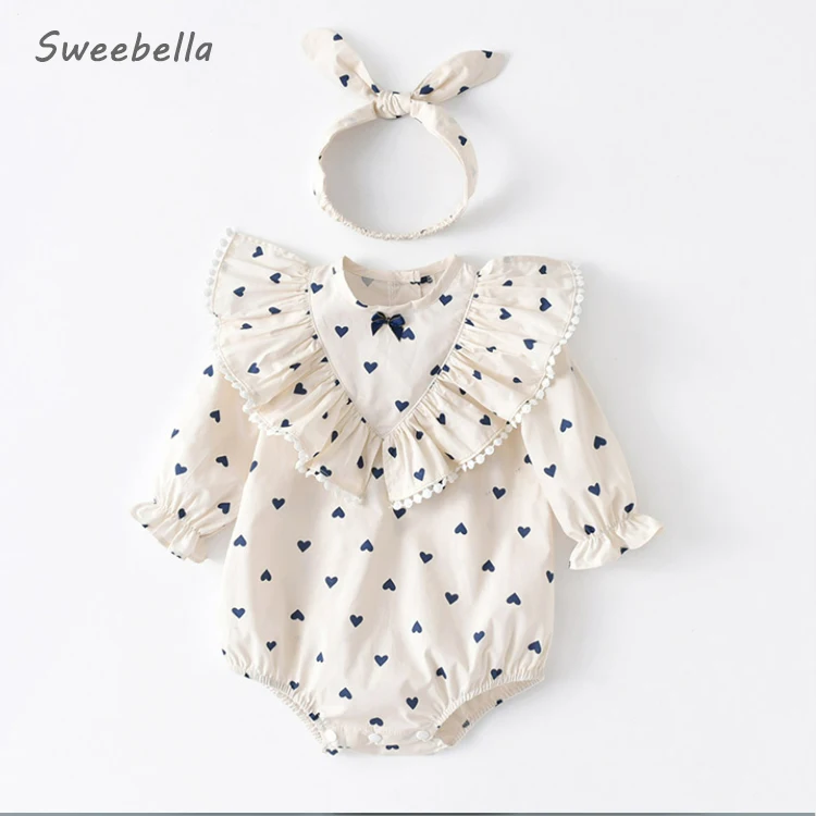 

Kids clothes hot selling summer lovely baby girls 100% cotton infant newborn rompers