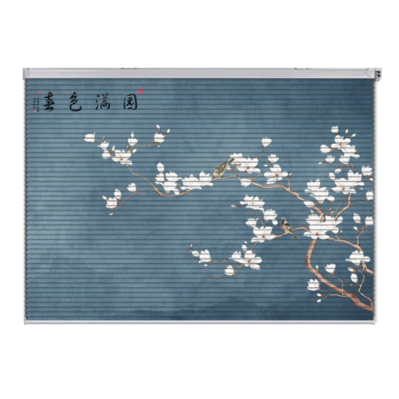 

Design customized ink style flower and bird drawing aluminum waterproof shutter