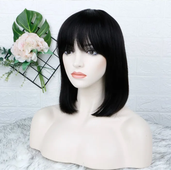 

Drop-shipping wholesale Bone Straight Human Hair Brazilian Hair Wigs 10 12 inch Cheap Peruvian Bob wig 100% Human Hair Short Bob