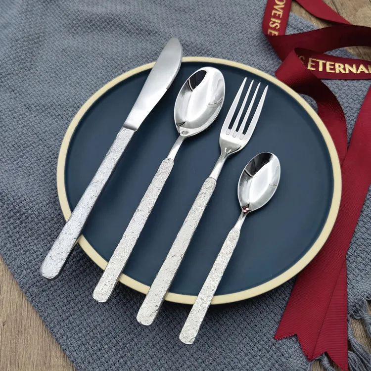 

hot selling product cutlery set for wedding flatware set stainless steel dinner spoon fork cutlery set silver gold tea spoons