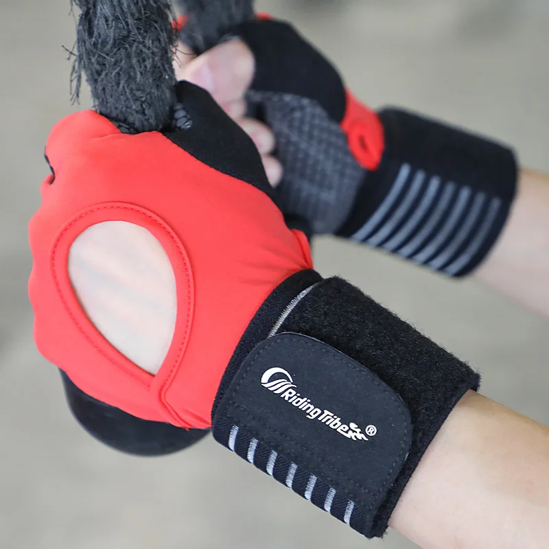 

Premium Wrap Wrist Protection Gel Short Finger Shock Resistant Fitness Gym Gloves for weightlifting sport training